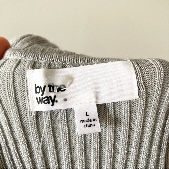 NWT By‎ The Way Tara off shoulder dress silver L - Picture 4 of 8